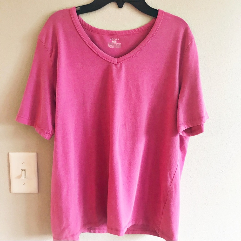 Jones sport tee v neck pink XL